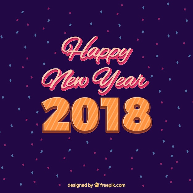 Download Simple purple new year background with confetti Vector ...