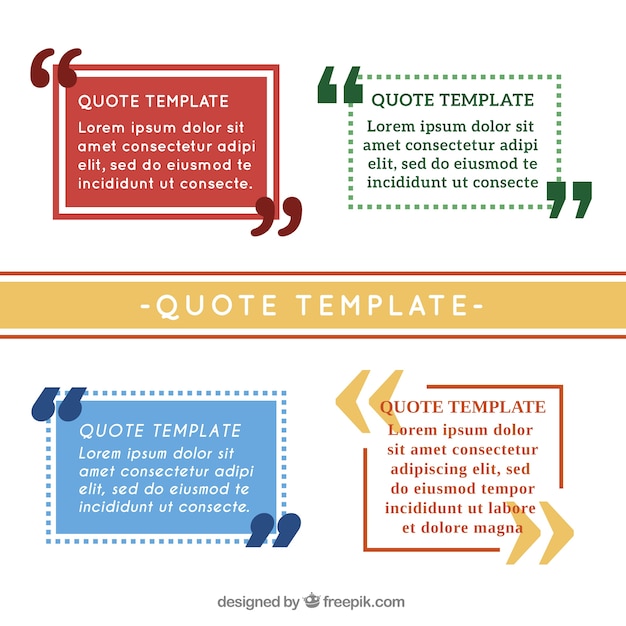 Download Free Vector | Simple quote templates