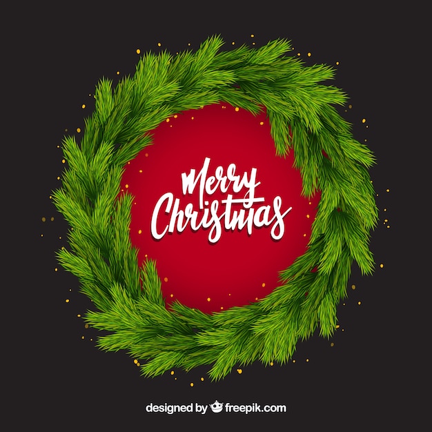 Download Simple realistic christmas wreath Vector | Free Download
