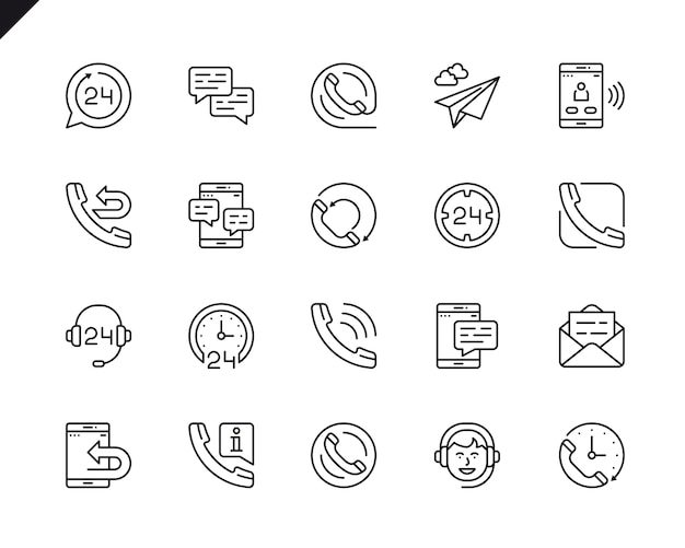 Simple set of processing related vector line icons. | Premium Vector