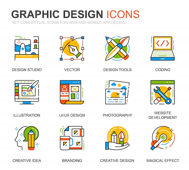 Download Free Simple Set Web And Graphic Design Line Icons For Website Premium Use our free logo maker to create a logo and build your brand. Put your logo on business cards, promotional products, or your website for brand visibility.