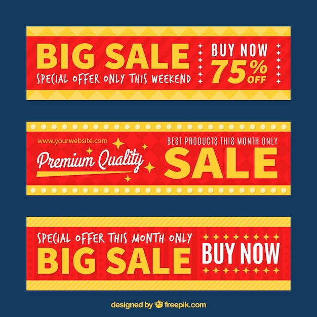 Free Vector | Simple special offers banners