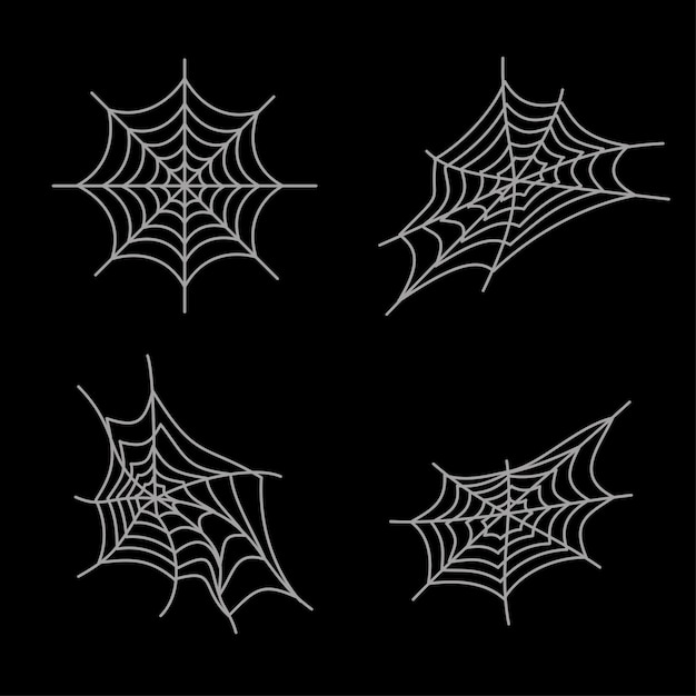 Download Simple spider web halloween assets Vector | Premium Download