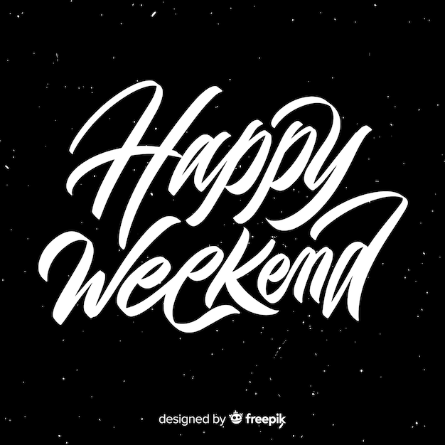 Simple weekend greeting | Free Vector