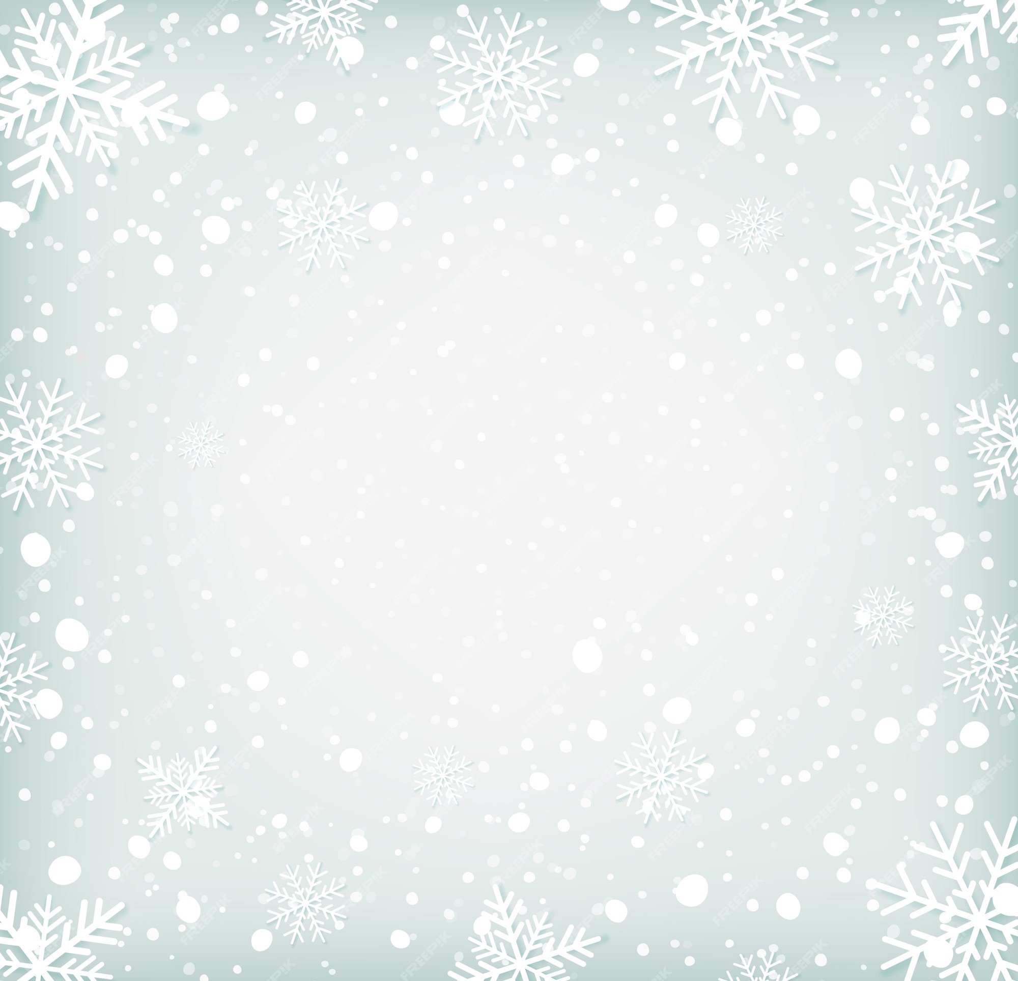 Premium Vector | Simple winter background withh snowflakes.