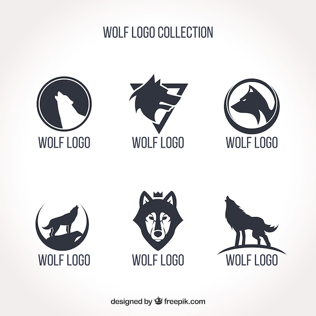 Premium Vector Simple Wolf Logo Collection