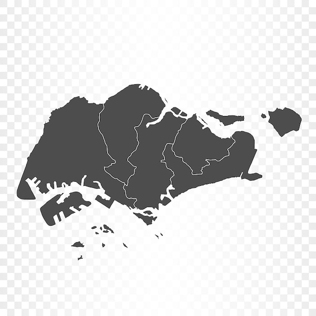 Premium Vector Singapore Map Isolated Rendering