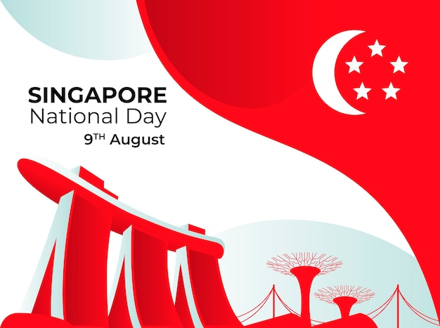 シンガポール建国記念日イラスト 無料のベクター