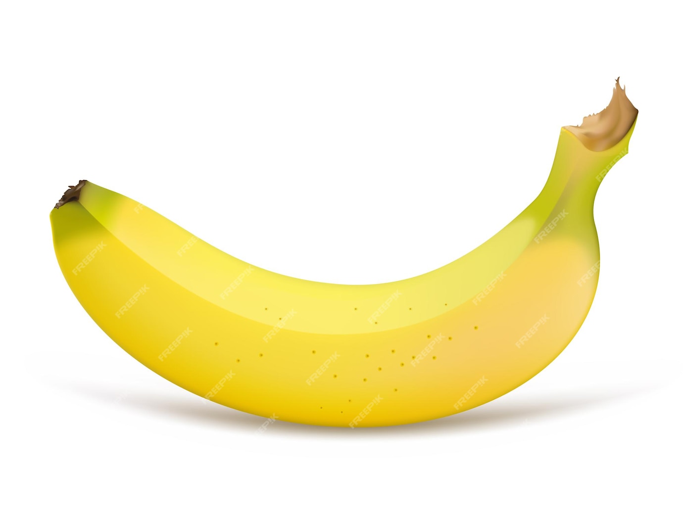 Premium Vector | Single banana isolated on a white background