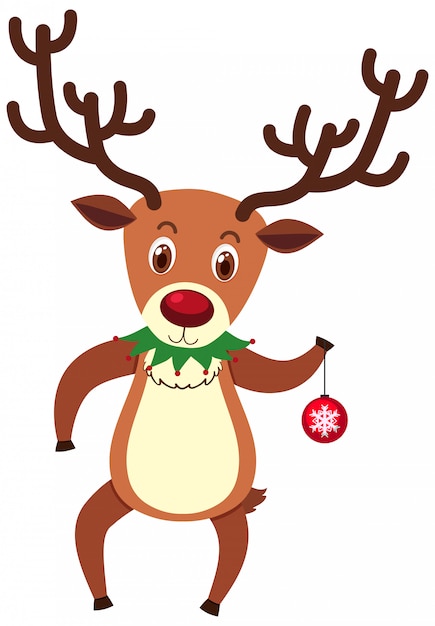 Premium Vector | Single character of reindeer isolated