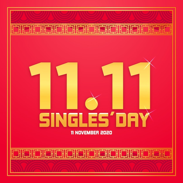 Free Vector Singles day theme