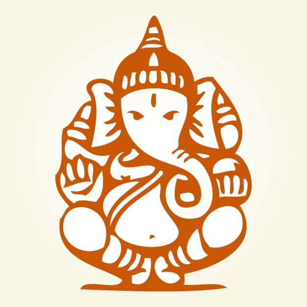 Sitting Ganesha Drawing Vector 