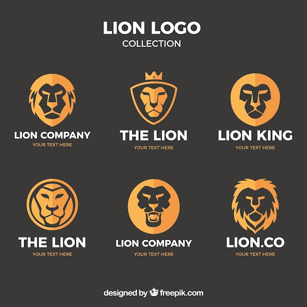 Download Free Download Free Six Lion Logos Flat Style Vector Freepik Use our free logo maker to create a logo and build your brand. Put your logo on business cards, promotional products, or your website for brand visibility.