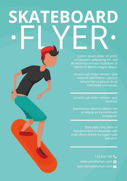 Skate flyer with teenager
