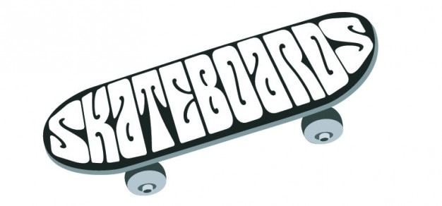 Skateboard image from top view