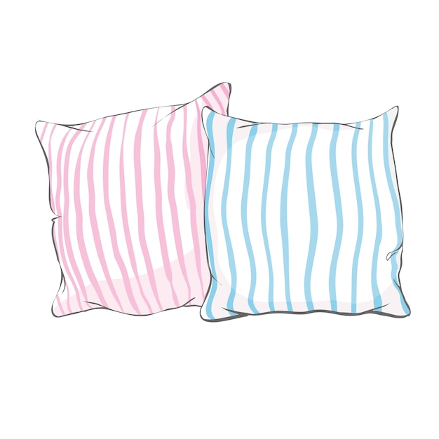 Premium Vector | Sketch Illustration Of Pillow, Art, Pillow Isolated ...