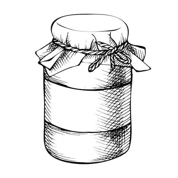 Cartoon Jar Drawing Sketch for Adult