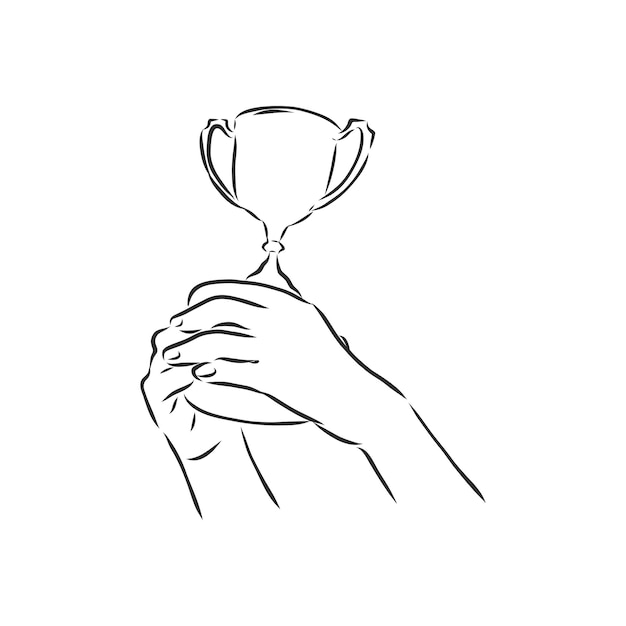 Datter skorsten raid Premium Vector | Sketch style illustration of an athlete winner, champion  winner, vector sketch illustration