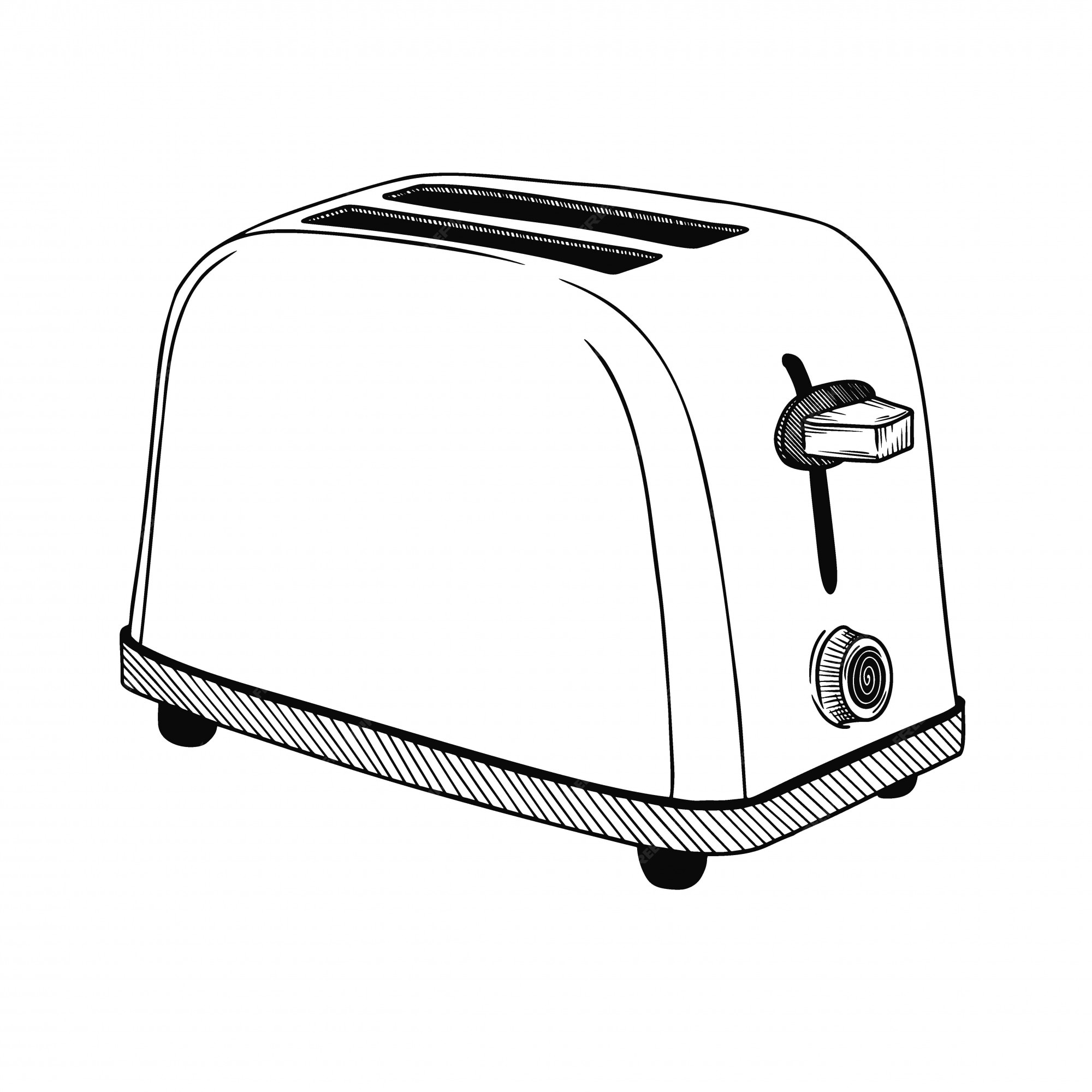 Premium Vector Sketch toaster illustration in sketch style