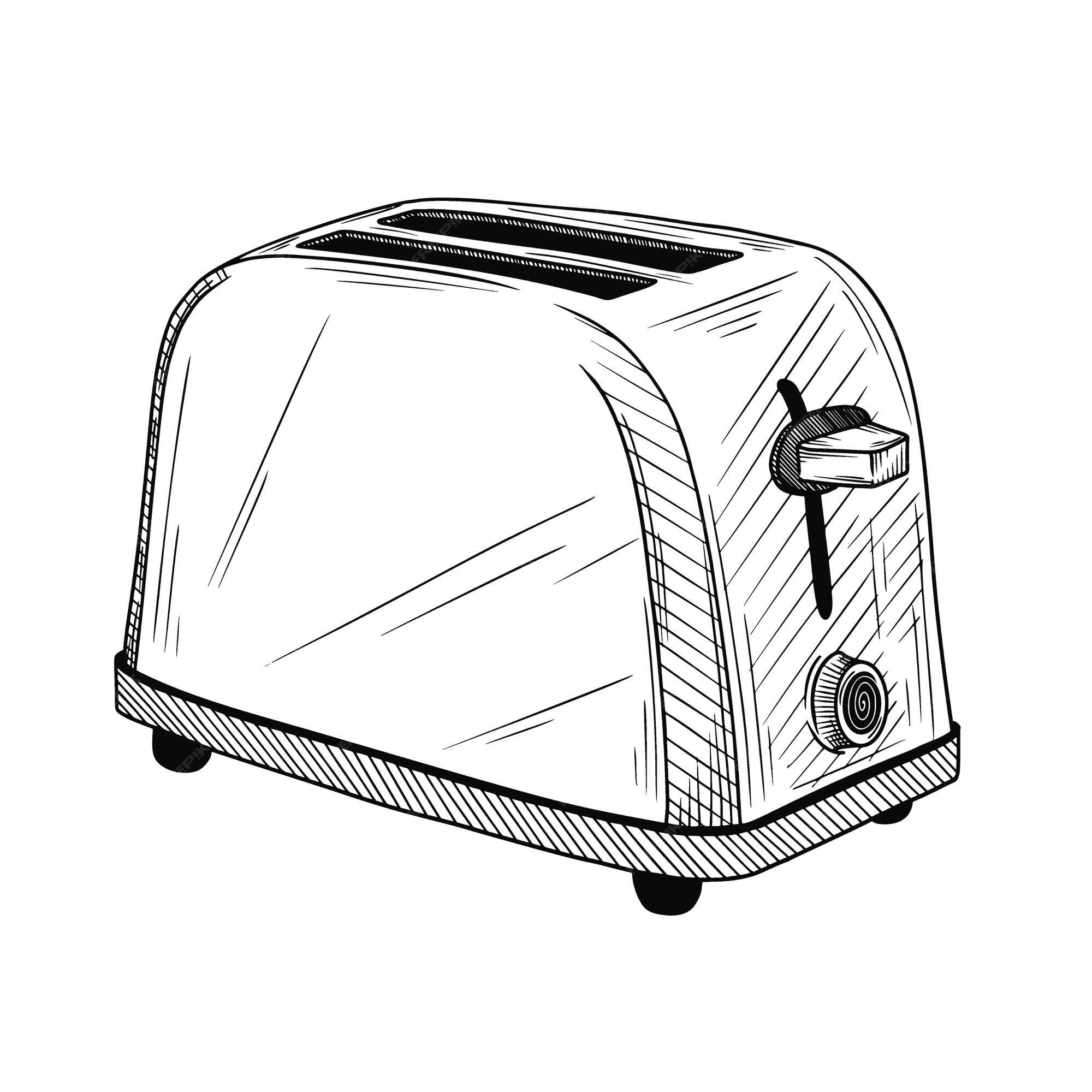 Premium Vector Sketch toaster on a white background. illustration in