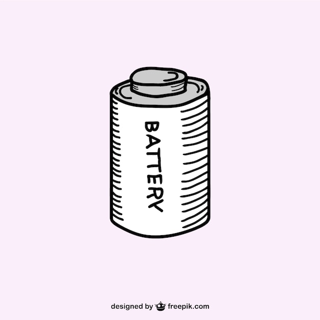 Free Vector Sketched battery