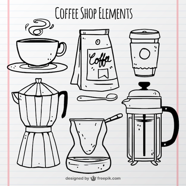 Download Free Download This Free Vector Sketches Coffee Shop Objects Set Use our free logo maker to create a logo and build your brand. Put your logo on business cards, promotional products, or your website for brand visibility.