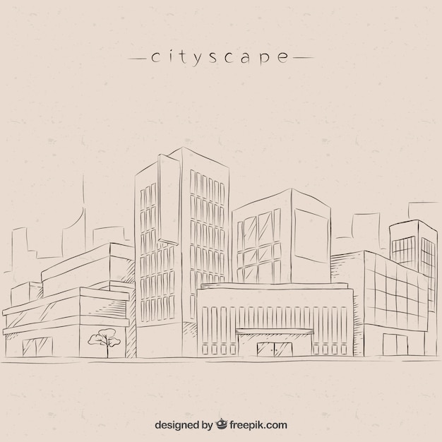 Sketches modern city background