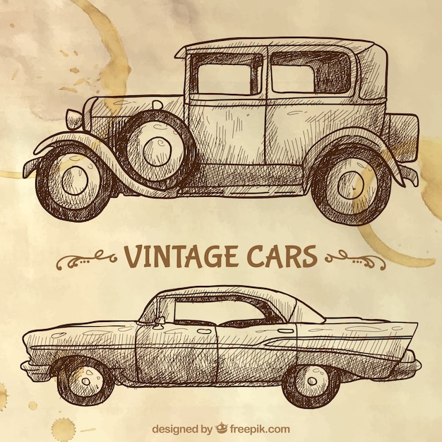 [38+] Sketch Of Vintage Car
