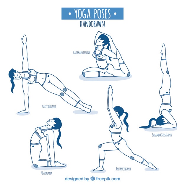 Sketches yoga poses