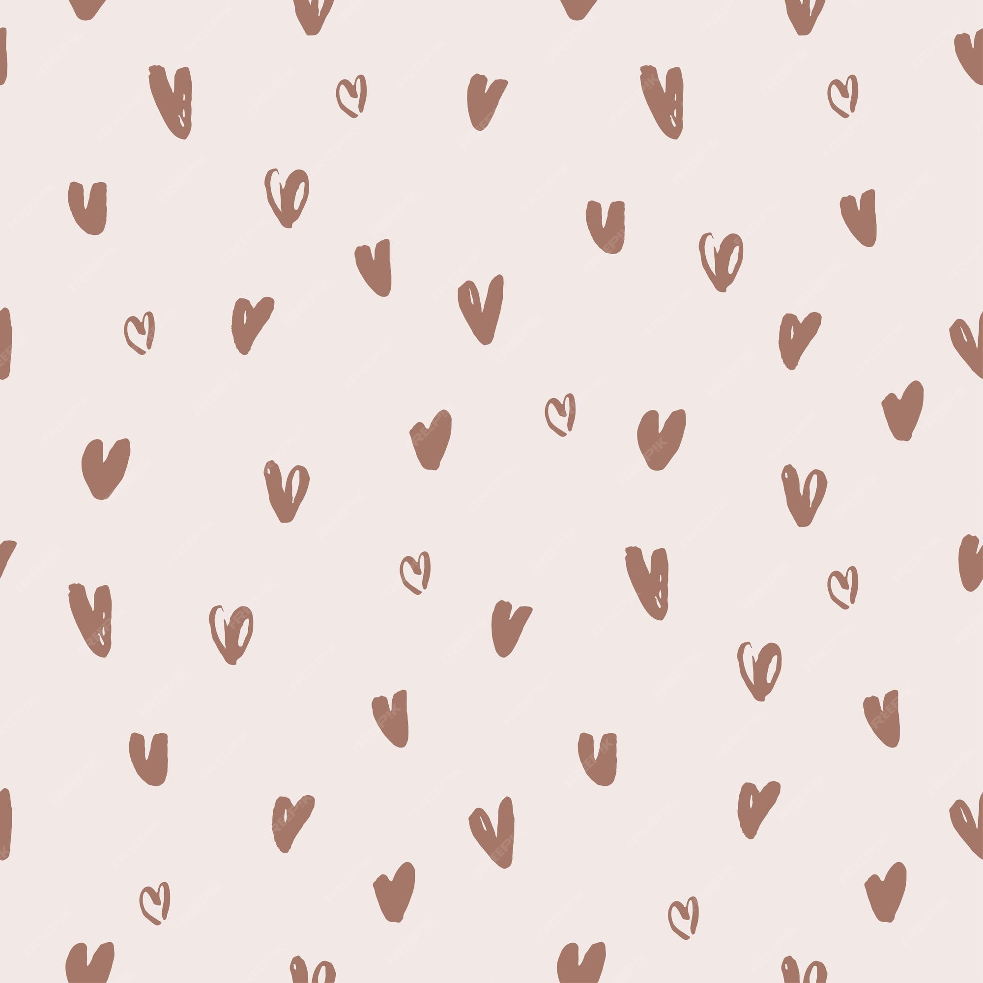 Premium Vector | Sketching hearts pattern