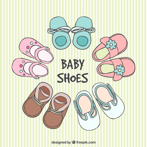 Sketchy baby shoes