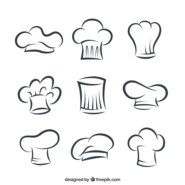 Download Free Sketchy Chef Hats Free Vector Use our free logo maker to create a logo and build your brand. Put your logo on business cards, promotional products, or your website for brand visibility.