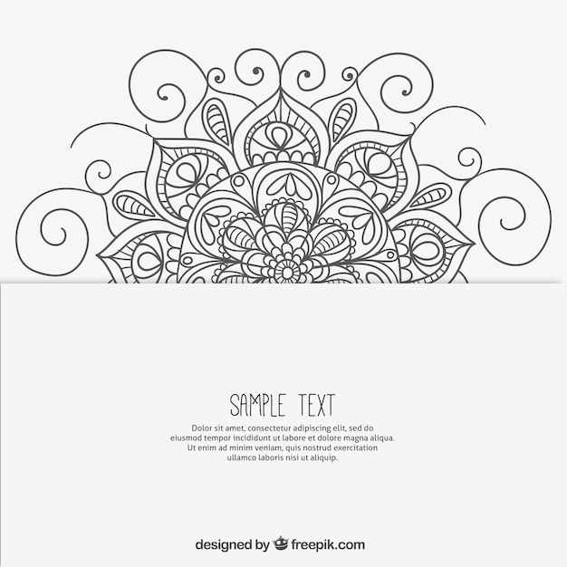 Download Sketchy mandala background Vector | Free Download