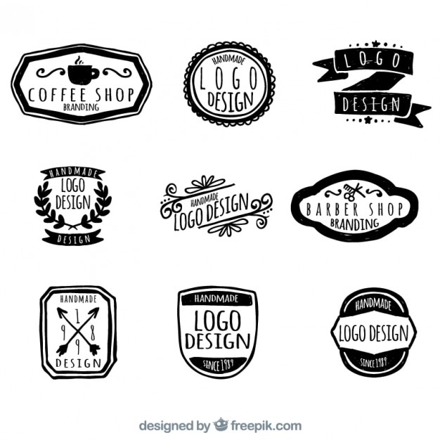Sketchy retro logos