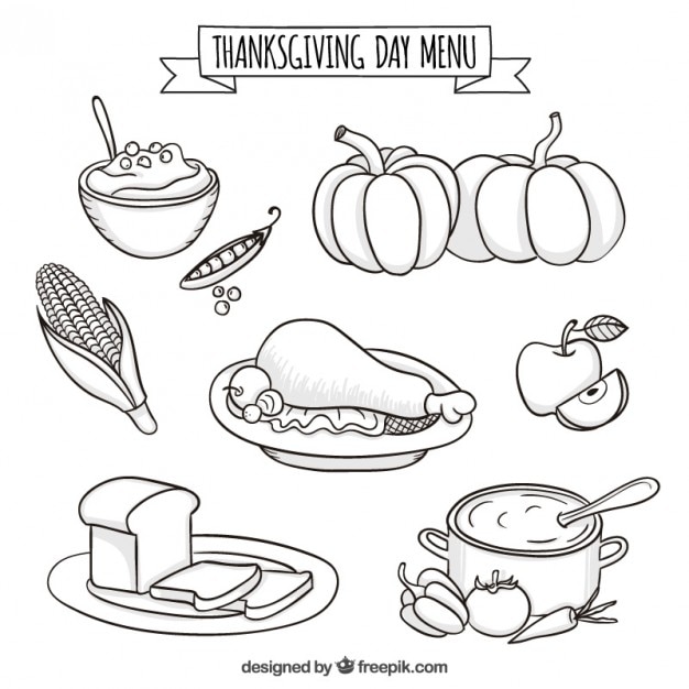 Sketchy thanksgiving day menu