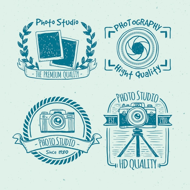 Download Free Download This Free Vector Sketchy Vintage Camera Badges Use our free logo maker to create a logo and build your brand. Put your logo on business cards, promotional products, or your website for brand visibility.