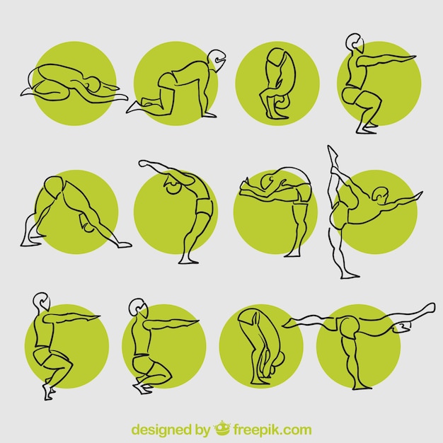 Sketchy yoga poses