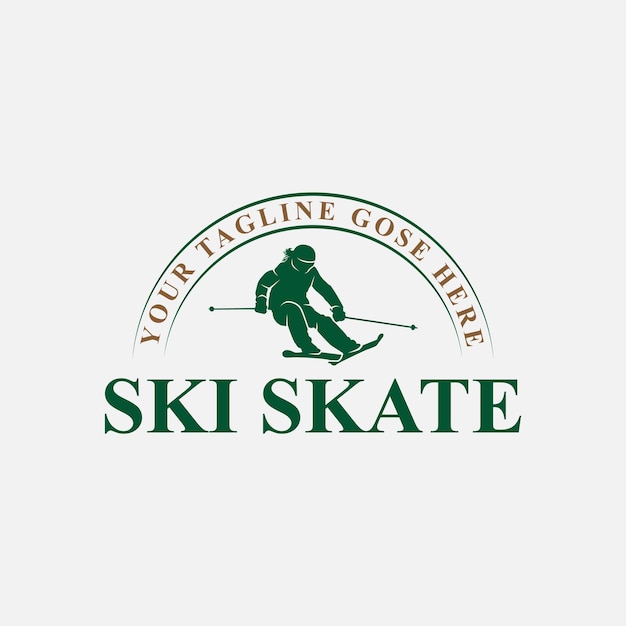 Premium Vector | Ski skate