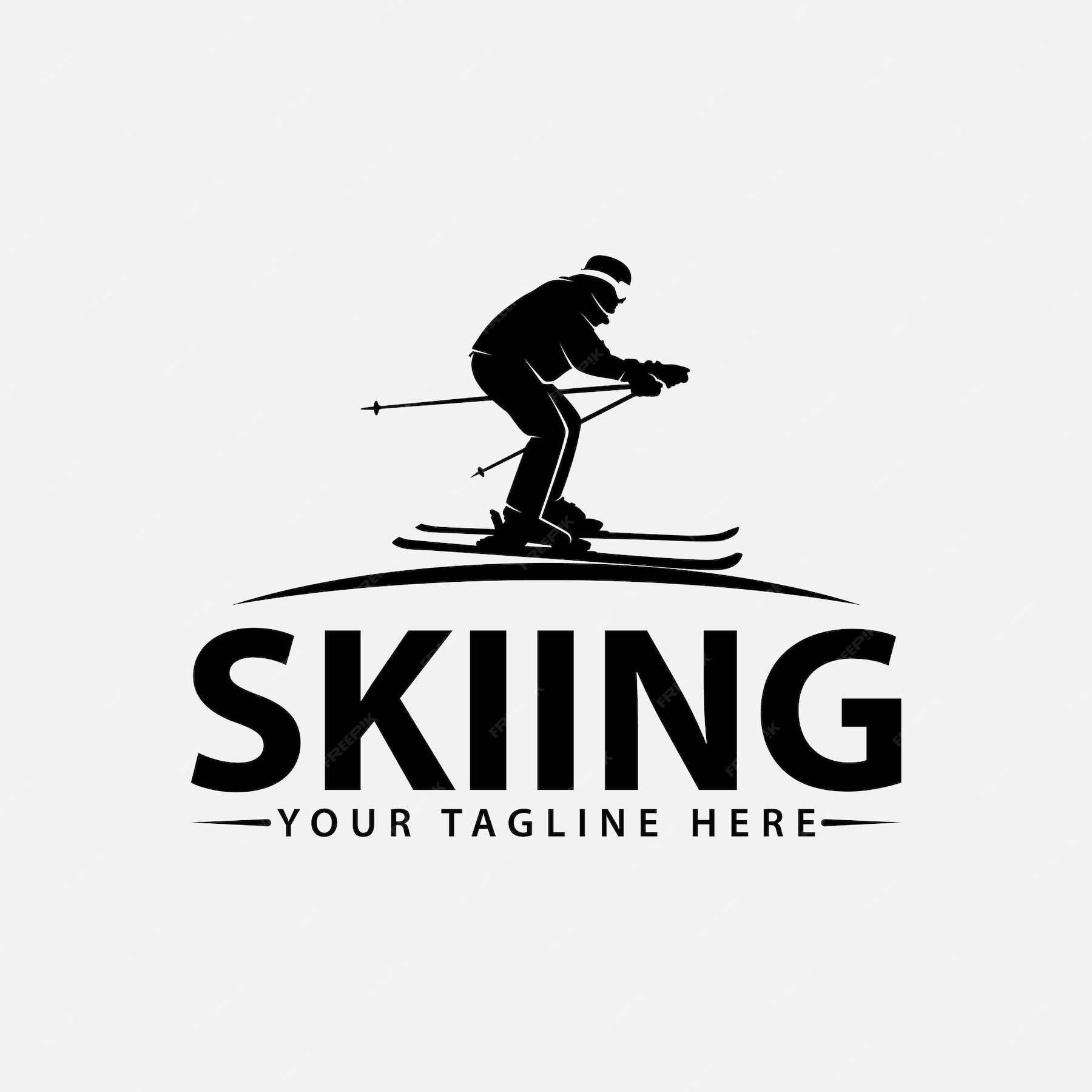 Premium Vector Skiing logo