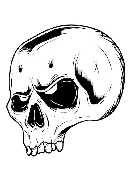 Premium Vector Skull Angry Vector Artwork Illustration