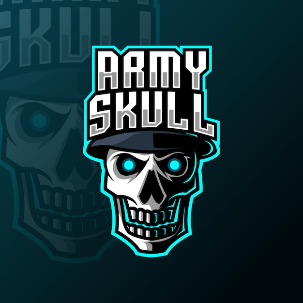 Download Free Skull Army Hat Mascot Gaming Logo Template Premium Vector Use our free logo maker to create a logo and build your brand. Put your logo on business cards, promotional products, or your website for brand visibility.