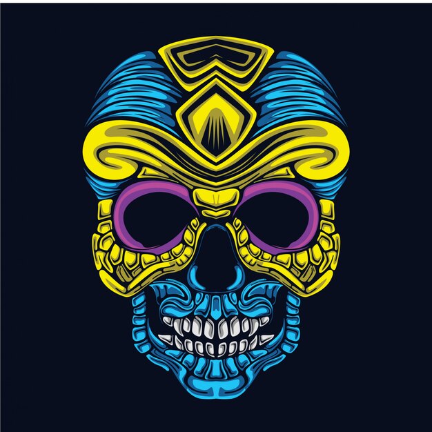 Premium Vector | Skull art illustration