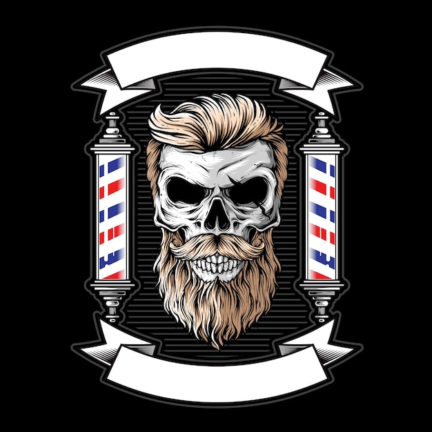Download Free Skull Barbershop Logo Illustration Premium Vector Use our free logo maker to create a logo and build your brand. Put your logo on business cards, promotional products, or your website for brand visibility.