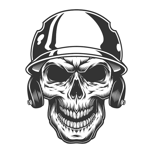 Free Vector | Skull in the baseball helmet