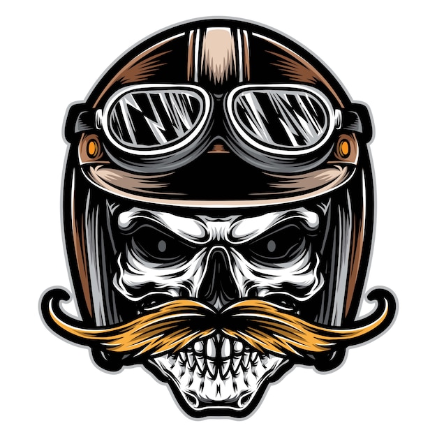 Download Free Skull Biker With Mustache Vector Premium Vector Use our free logo maker to create a logo and build your brand. Put your logo on business cards, promotional products, or your website for brand visibility.