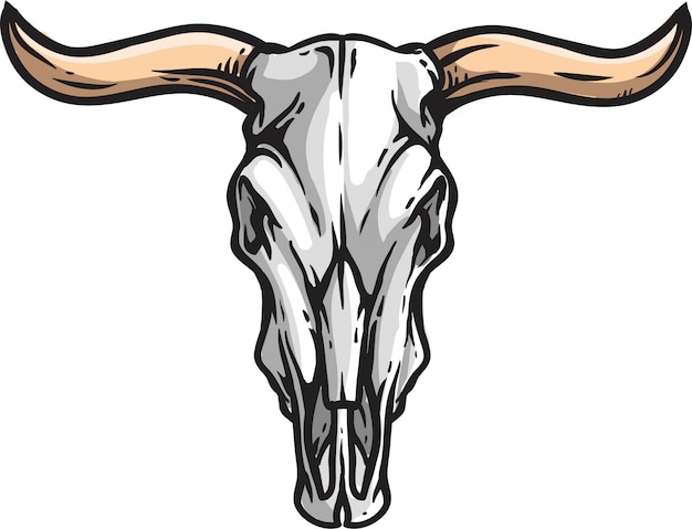 Download Premium Vector | Skull bull head logo