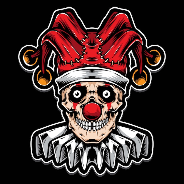 Premium Vector | Skull clown