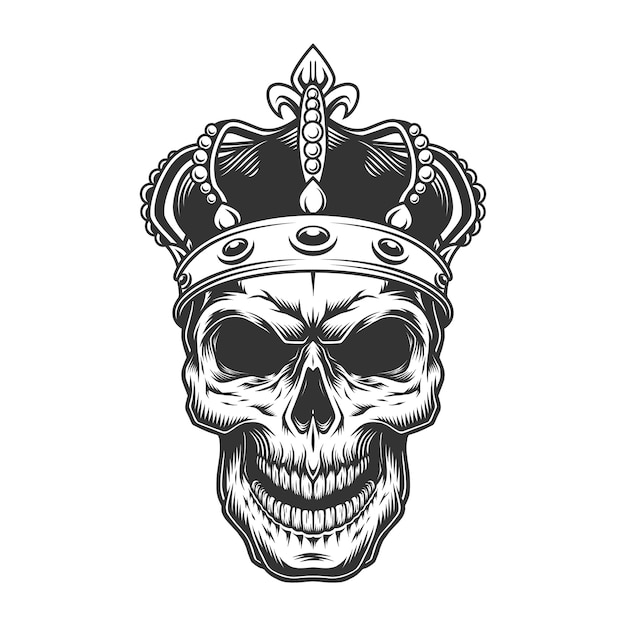 Download Free Vector | Skull in the crown