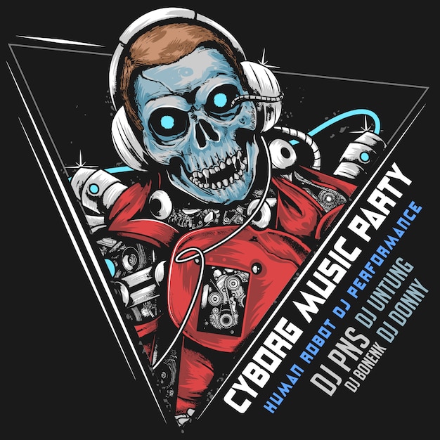 Download Free Skull Dj Music Robot Cyborg Android Horor Party Artwork Premium Use our free logo maker to create a logo and build your brand. Put your logo on business cards, promotional products, or your website for brand visibility.