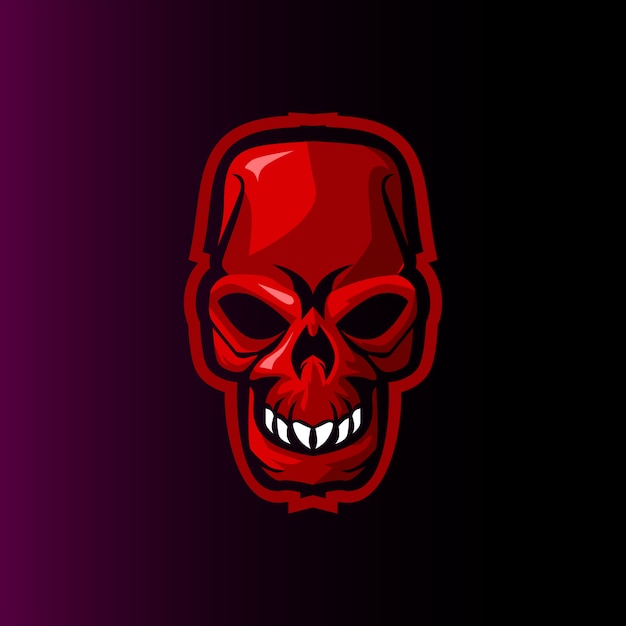 Premium Vector | Skull evil gaming mascot logo